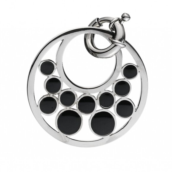 Dyrberg/Kern Idoya large black enamel pendant - Picture 4 of 7